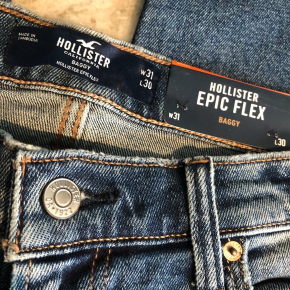 HOLLISTER Epic Flex Baggy Jeans - Mens 31x30 - Picture 4 of 8